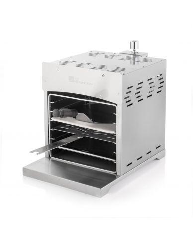 4KW stainless steel gas pizza & steak grill