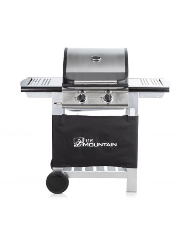 Everest 2 burner gas barbecue with cover